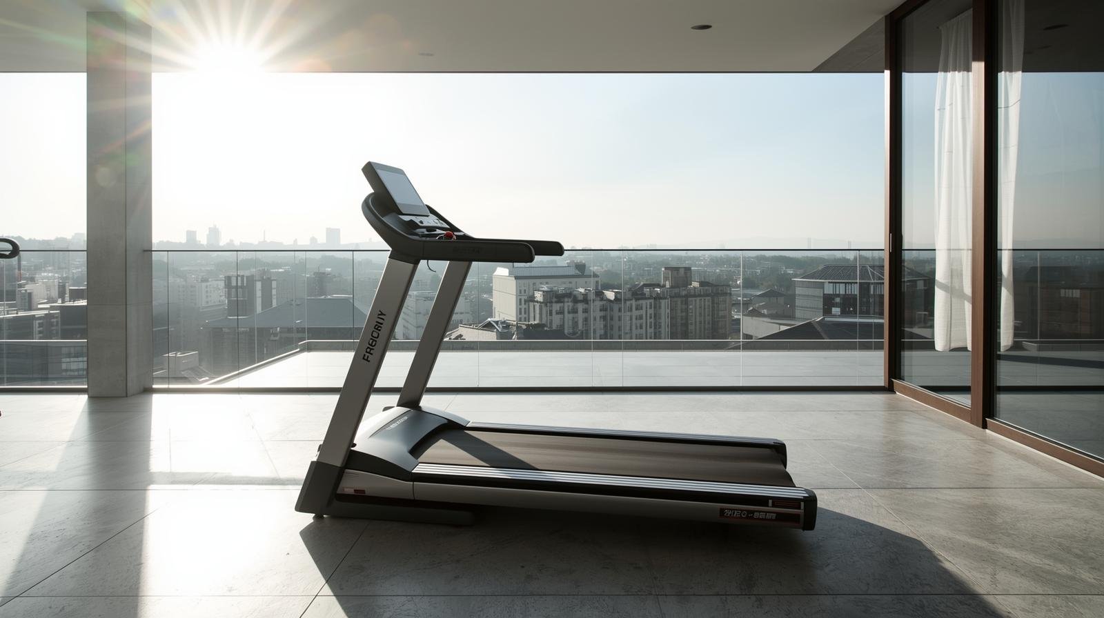 esteira eletrica na varanda de casa